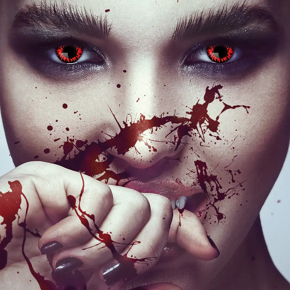 Lentes de contacto rojas de vampiro – Lentes de contacto de Halloween