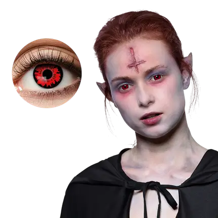 Lentes de contacto rojas de vampiro – Lentes de contacto de Halloween
