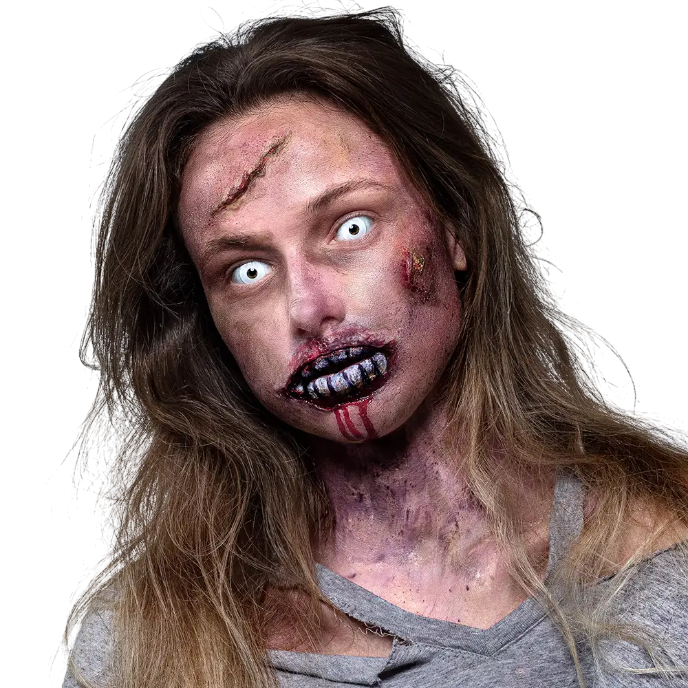 Lentes de contacto «Ojos blancos de zombi» – Lentes de contacto para Halloween