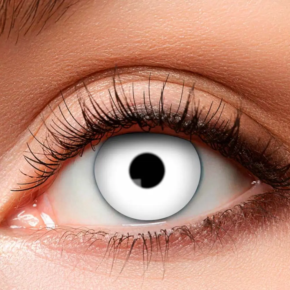Lentes de contacto «Ojos blancos de zombi» – Lentes de contacto para Halloween
