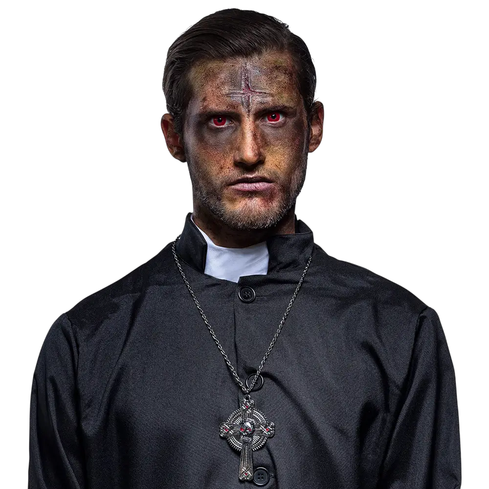 Lentes de contacto de ojos rojos con pupila negra – Lentes de contacto de diablo para Halloween