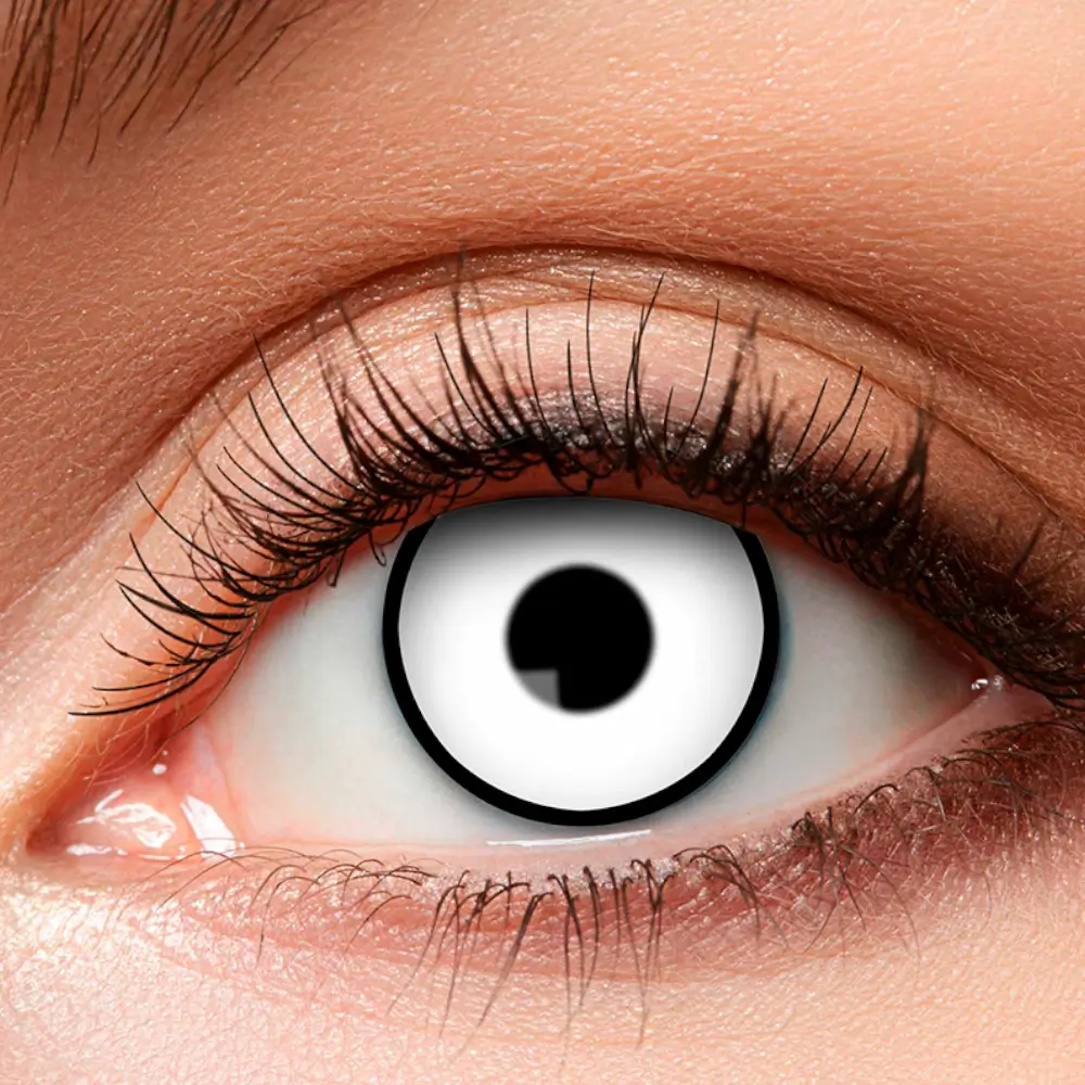Lentes de contacto Skullface en blanco y negro – Lentes de contacto para Halloween