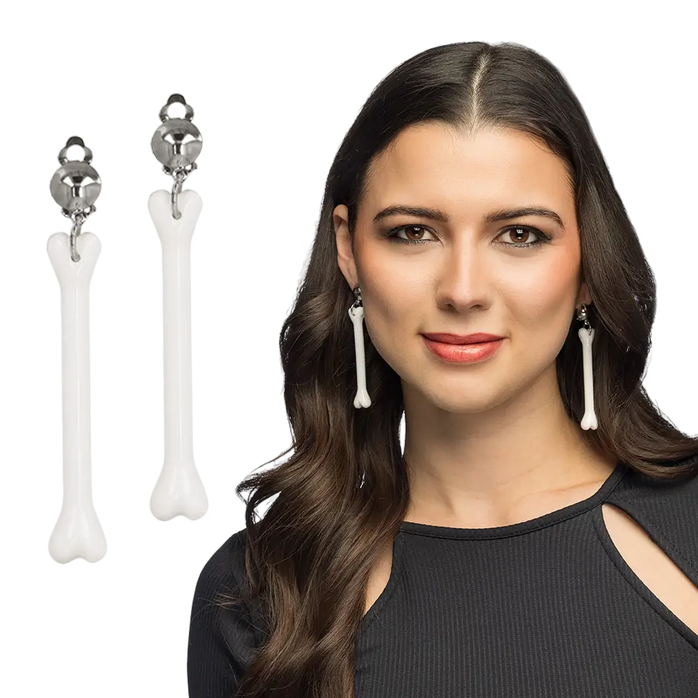 Pendientes colgantes con forma de hueso – Mujer de las Cuevas
