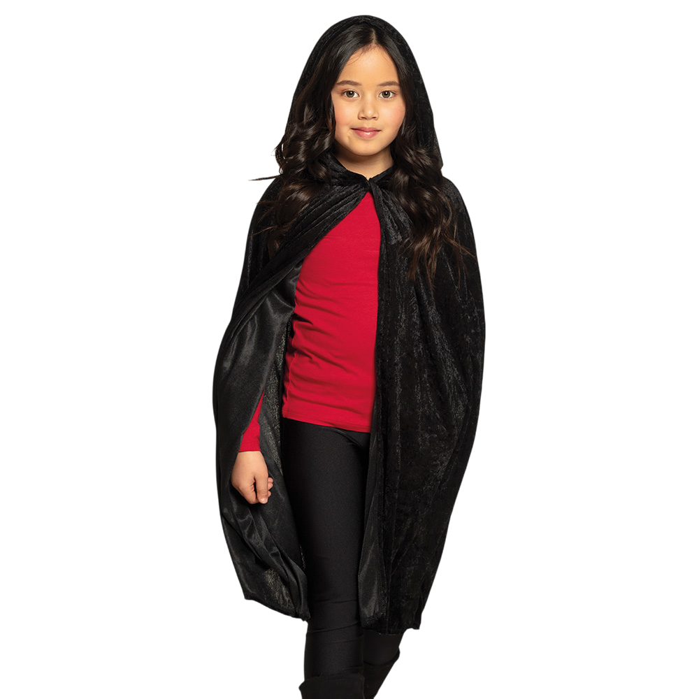 Capa negra para niño, 115 cm – Disfraz de Halloween