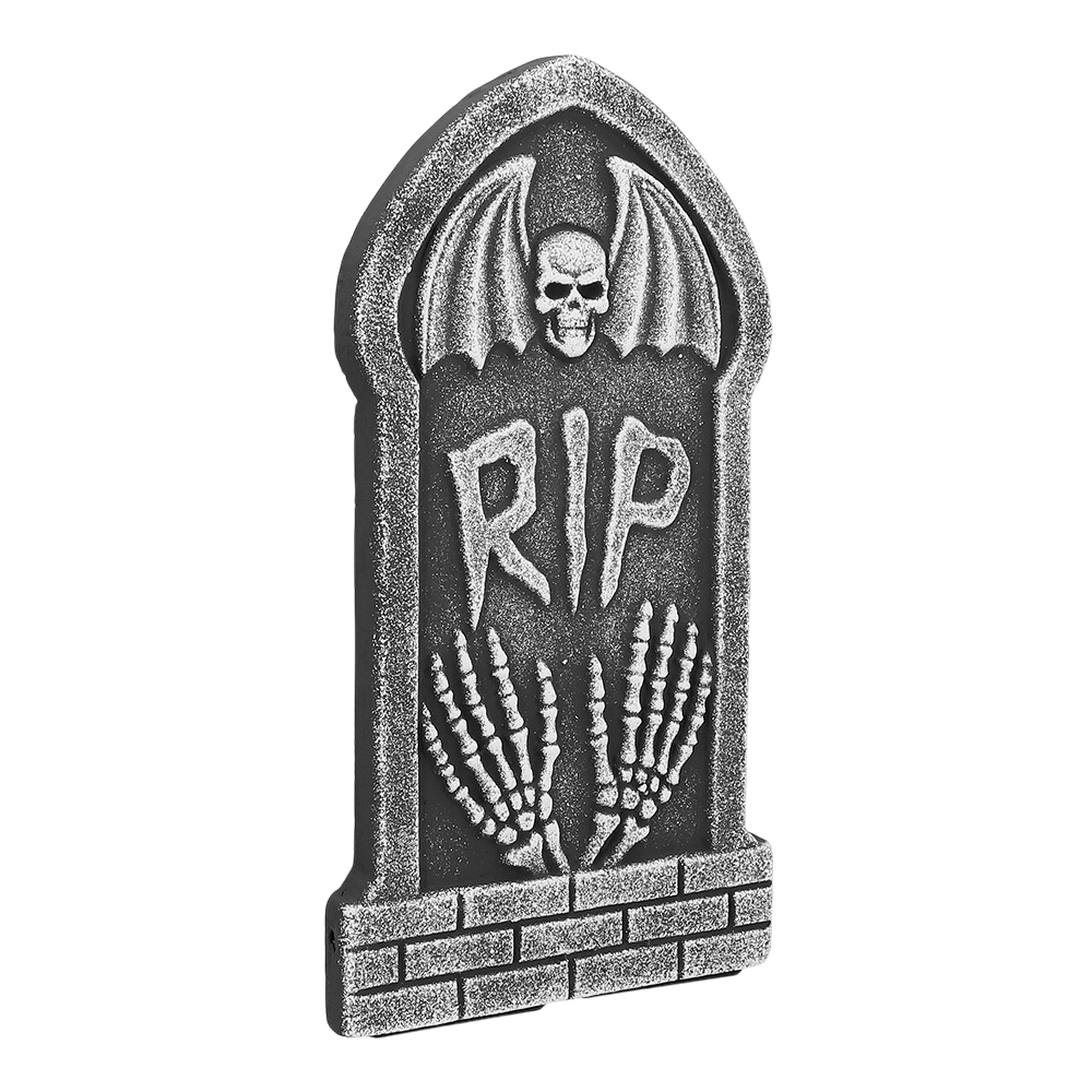 Lote de 4 lápidas «RIP» de 41 x 20 cm – Decoración de Halloween