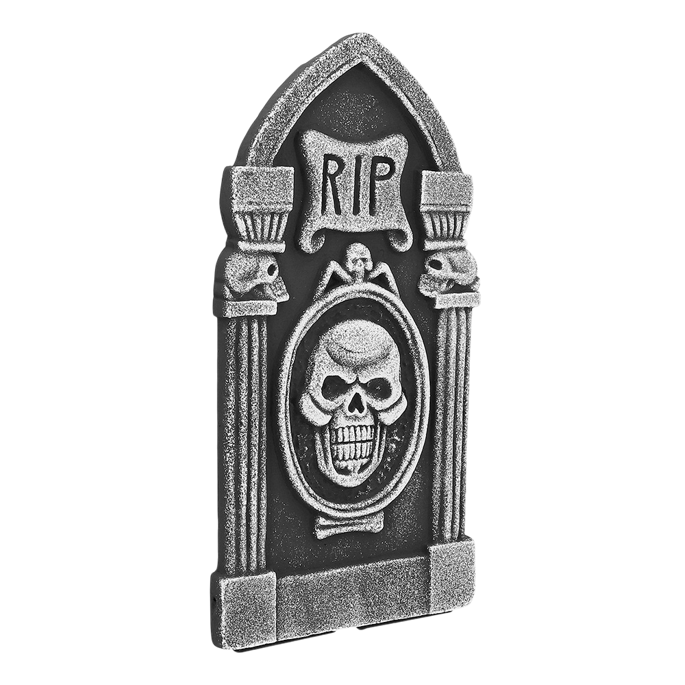 Lote de 4 lápidas «RIP» de 41 x 20 cm – Decoración de Halloween