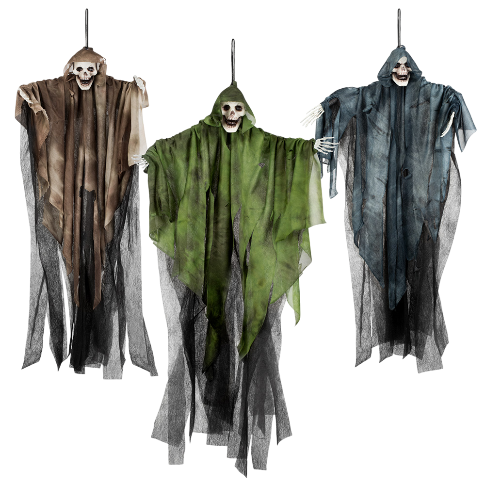Fantasma con forma de calavera para colgar, 65 cm – Decoración de Halloween
