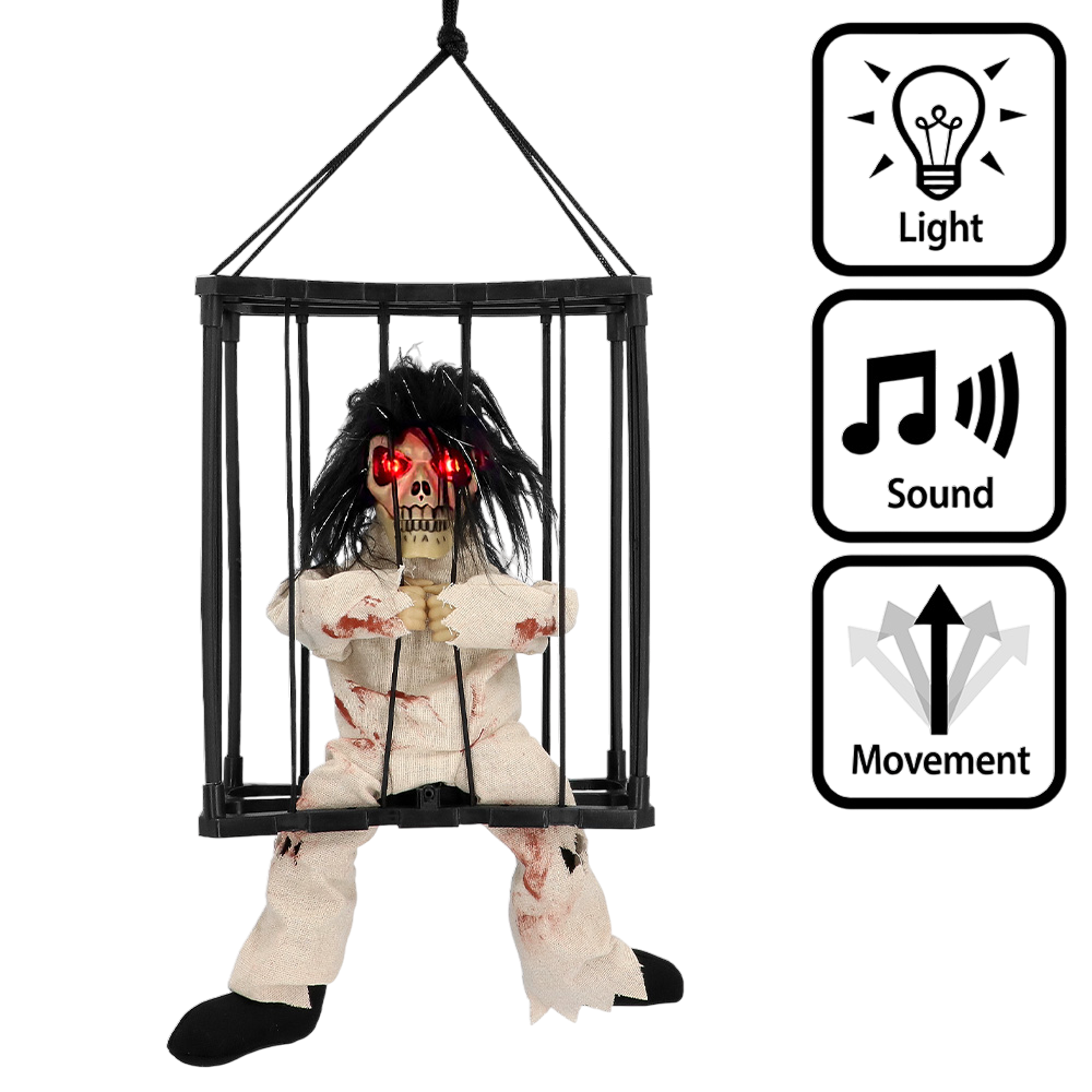 Fantasma prisionero para colgar, 28 x 23 x 9,5 cm – Decoración de Halloween