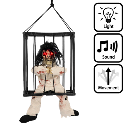 Fantasma prisionero para colgar, 28 x 23 x 9,5 cm – Decoración de Halloween