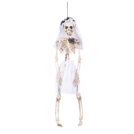 Esqueleto de novia para colgar, 40 cm – Decoración de Halloween