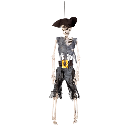 Esqueleto de pirata para colgar, 40 cm – Decoración de Halloween