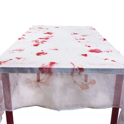 Mantel ensangrentado con manchas de sangre, 150 x 180 cm – Halloween
