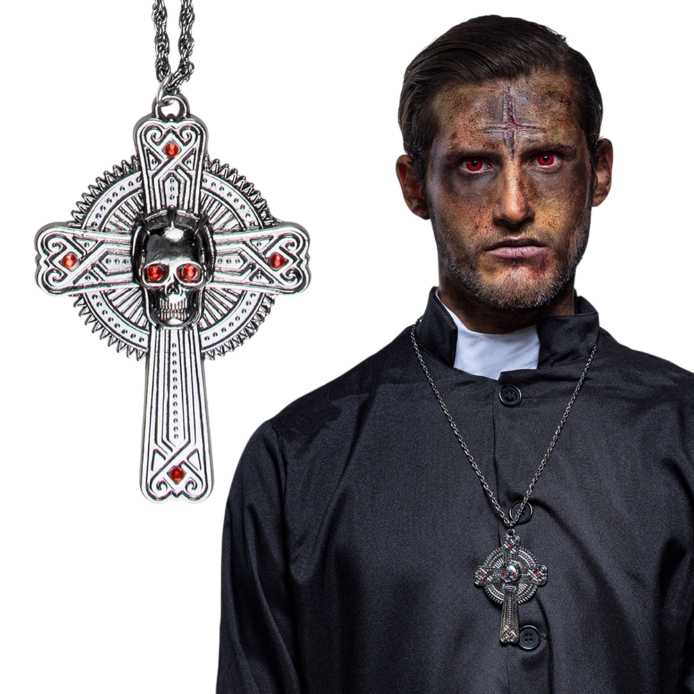 Collar con calavera y huesos – Joya de Halloween