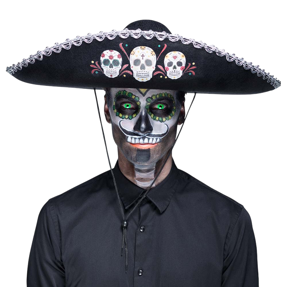 Sombrero de calavera del Día de los Muertos