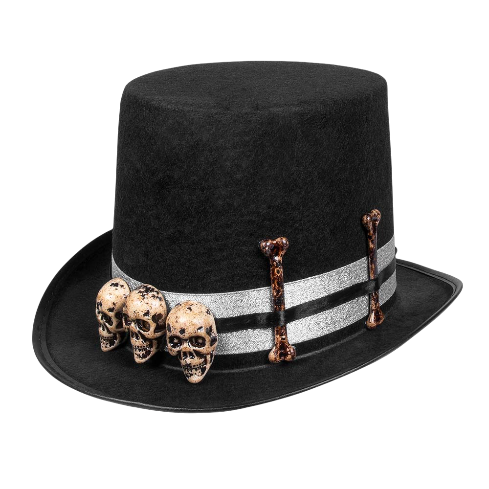 Sombrero de maestro de Halloween con calavera – Disfraz