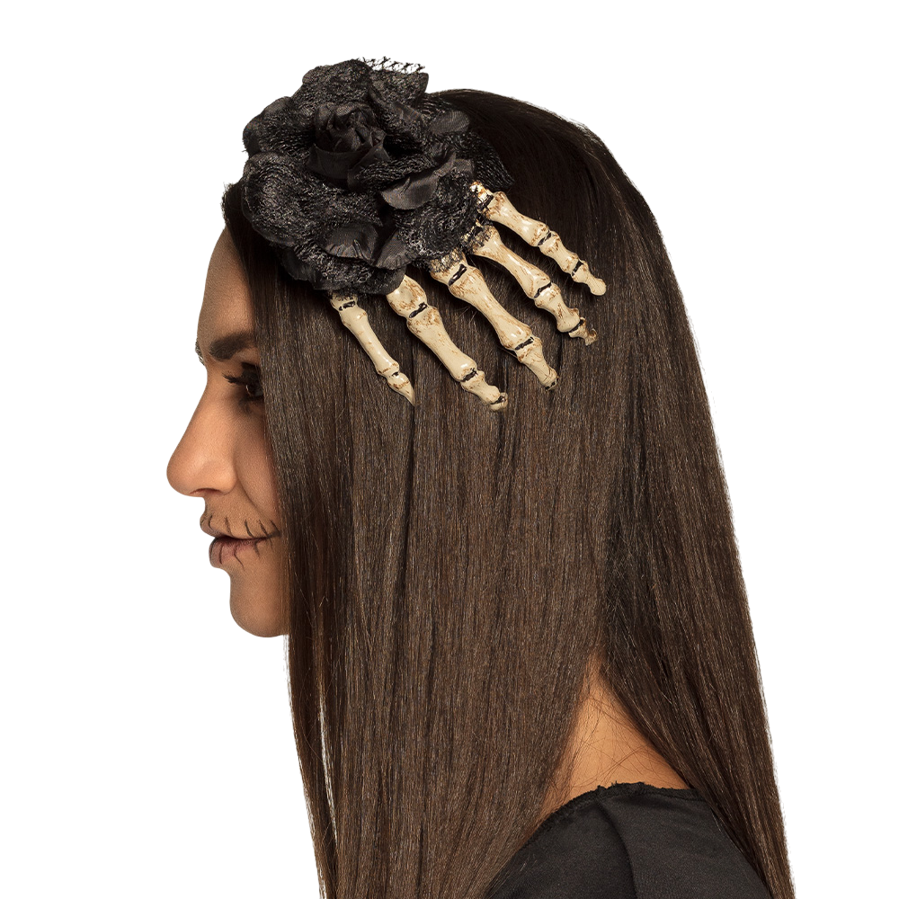 Horquilla «Mano de esqueleto» – Accesorio para el pelo de Halloween