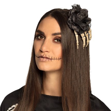 Horquilla «Mano de esqueleto» – Accesorio para el pelo de Halloween