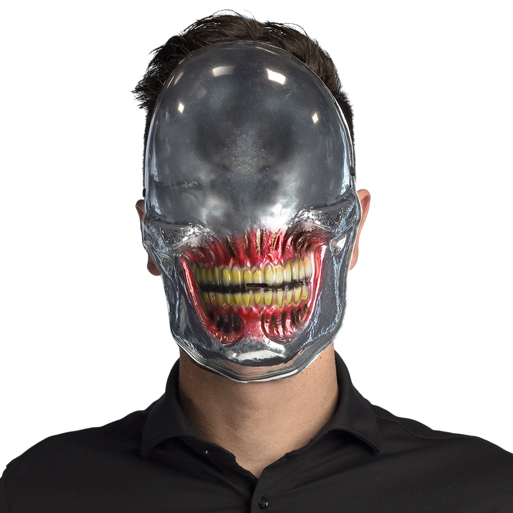 Máscara de calavera alienígena con espejo – Máscara de Halloween