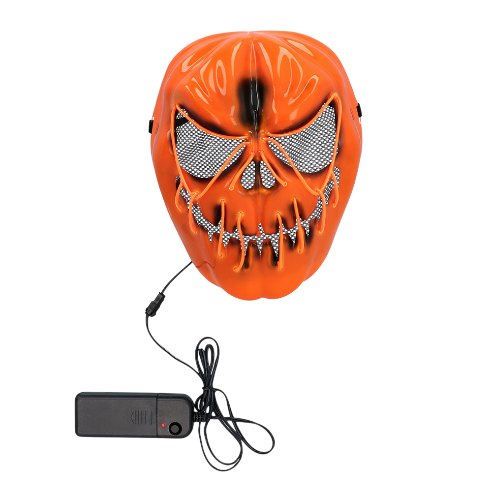 Máscara LED de calabaza terrorífica – Máscara luminosa de Halloween