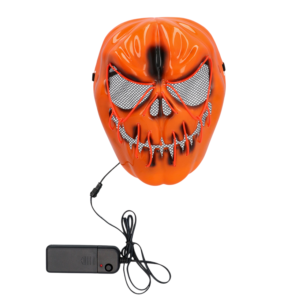 Máscara LED de calabaza terrorífica – Máscara luminosa de Halloween