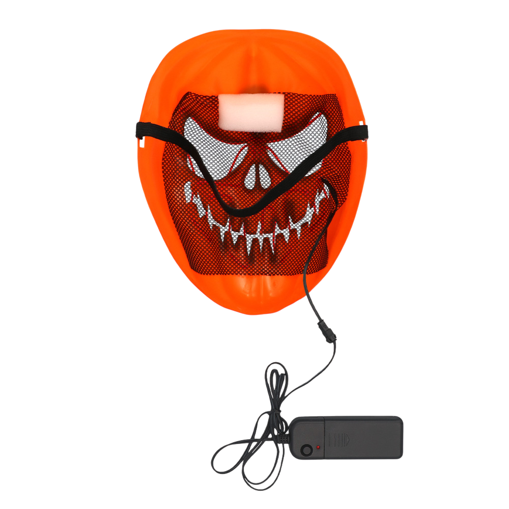 Máscara LED de calabaza terrorífica – Máscara luminosa de Halloween