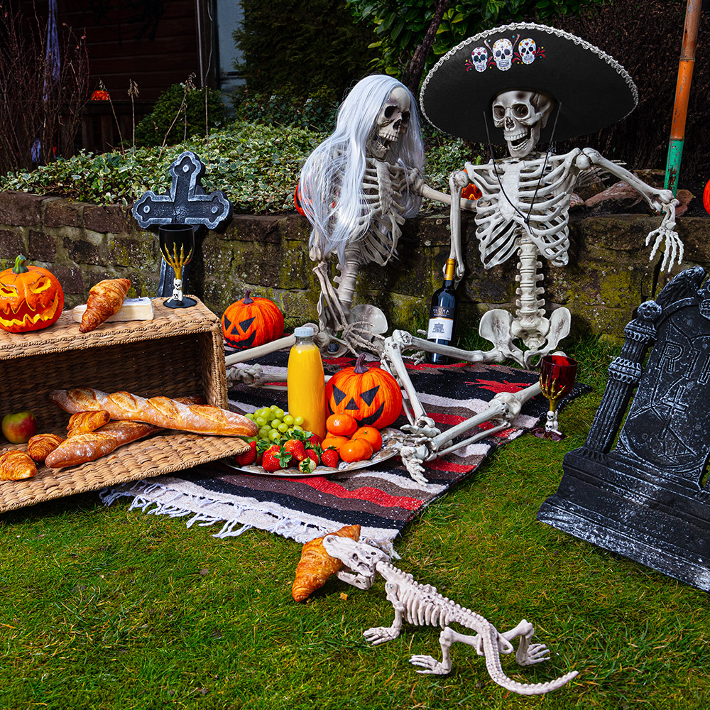 Calabaza de Halloween luminosa con LED, Ø 16 cm – Decoración