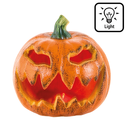 Calabaza de Halloween luminosa con LED, Ø 16 cm – Decoración