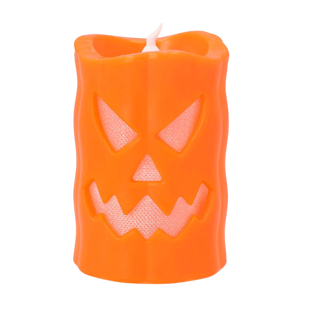 Vela LED con forma de calabaza, 10 x 6 cm – Decoración de Halloween