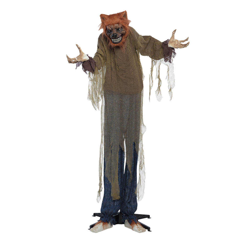 Hombre lobo de tamaño humano, 160 cm – Decoración de Halloween