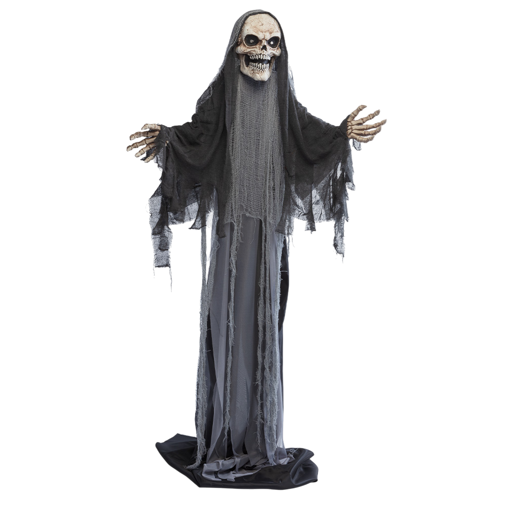 Muñeco esqueleto de la Parca animado que crece de 180 a 215 cm – Halloween