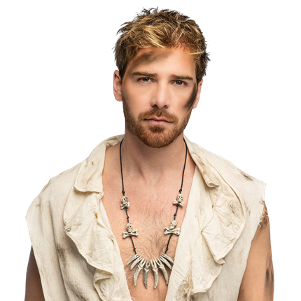Collar con hoja y calavera – Joya de Halloween