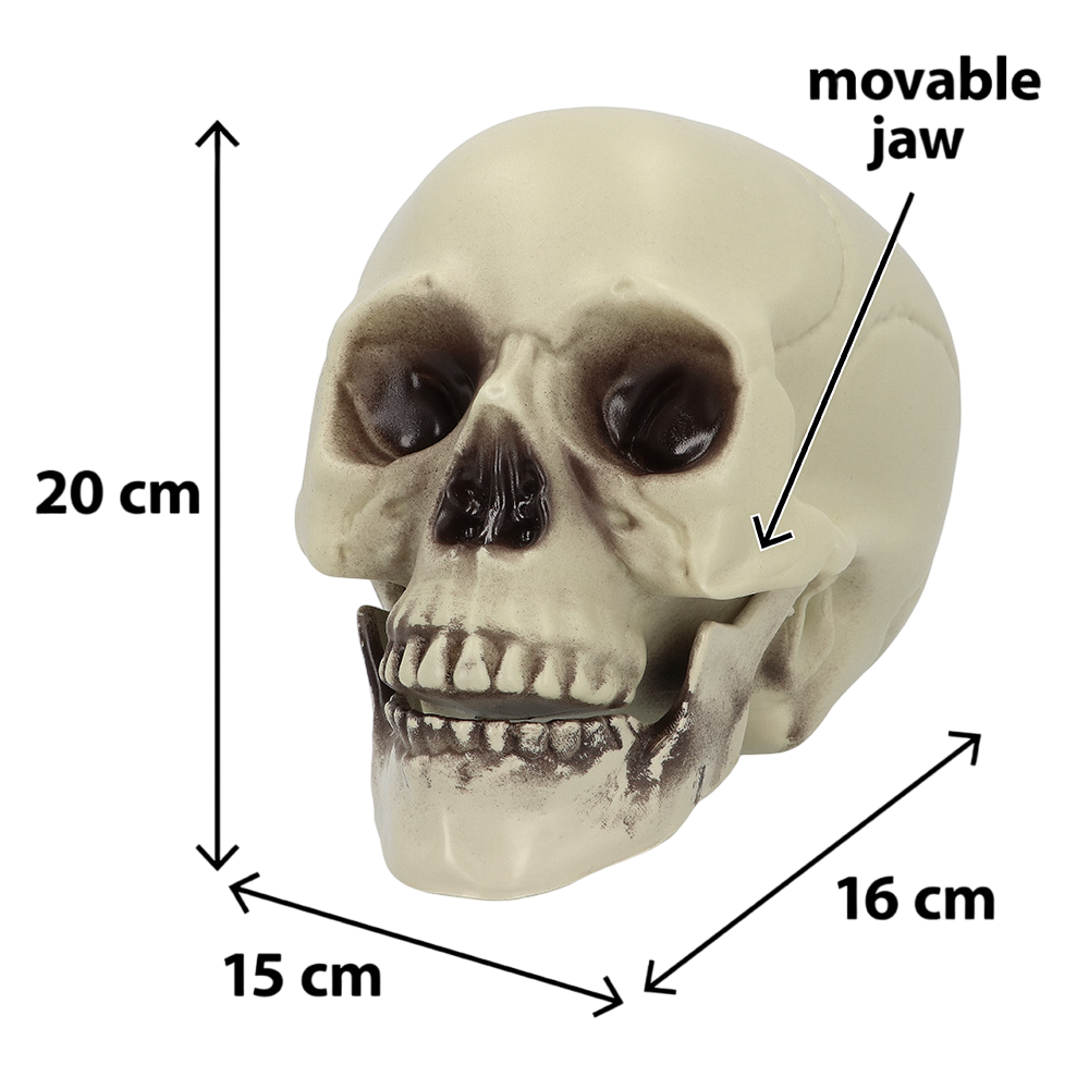 Calavera decorativa de 15 x 20 x 16 cm – Halloween