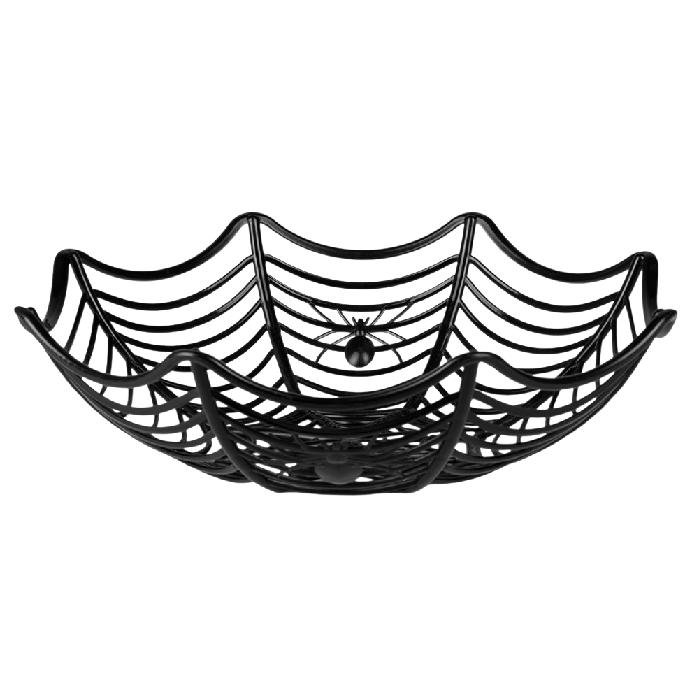 Cesta «Tela de araña» de 27 cm – Decoración de Halloween