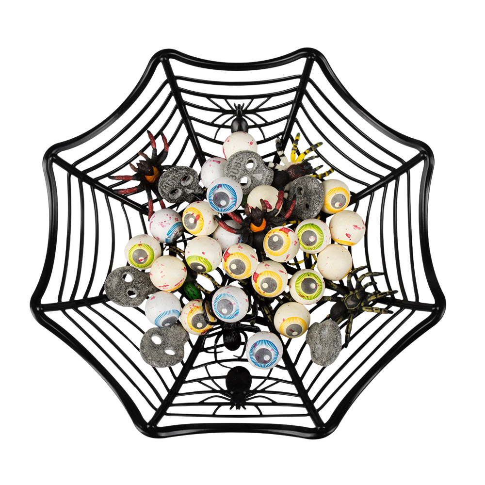 Cesta «Tela de araña» de 27 cm – Decoración de Halloween
