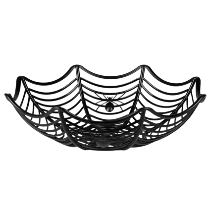 Cesta «Tela de araña» de 27 cm – Decoración de Halloween