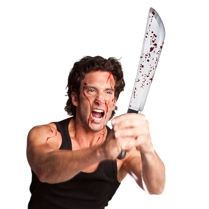 Machete «Horror» de 53 cm – Accesorio para disfraces de Halloween