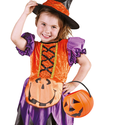 Cubo de calabaza naranja, 14 x 16 cm – Cesta para caramelos de Halloween