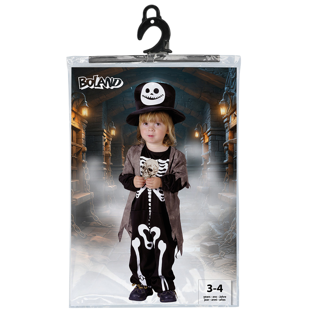 Disfraz de esqueleto para niño de 3 a 4 años – Halloween