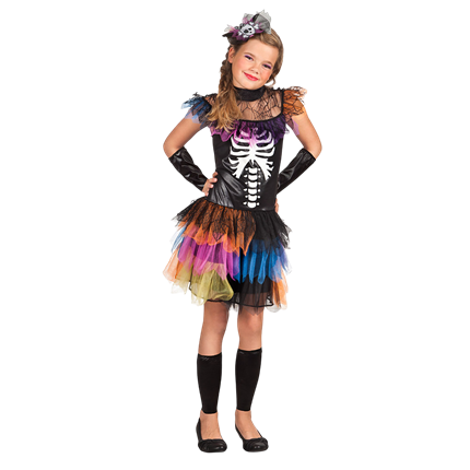 Disfraz de princesa esqueleto para niña de 10 a 12 años – Halloween