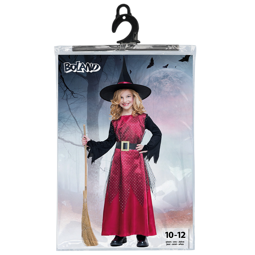 Disfraz de bruja roja para niña de 10 a 12 años – Halloween