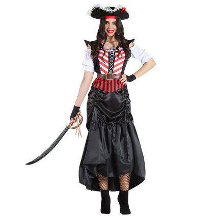 Disfraz de pirata para mujer, talla M/L – Halloween