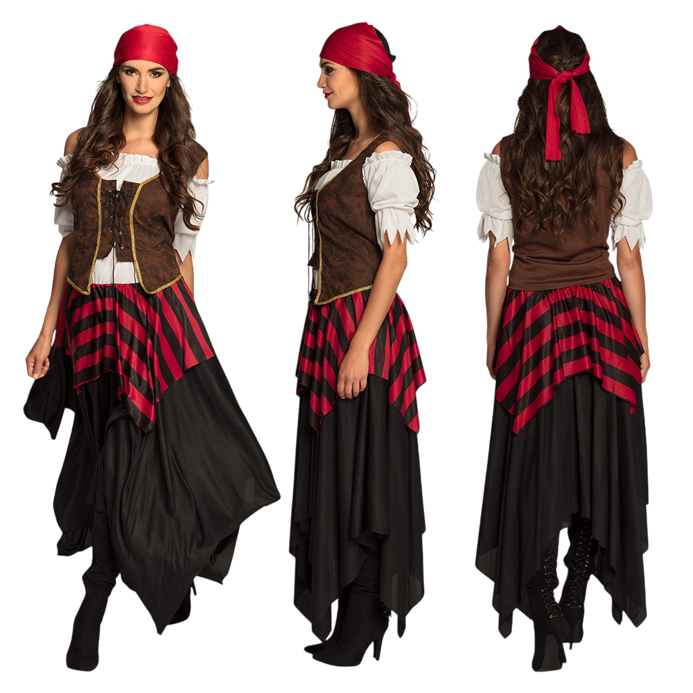 Disfraz de pirata para mujer, talla 36/38 – Halloween
