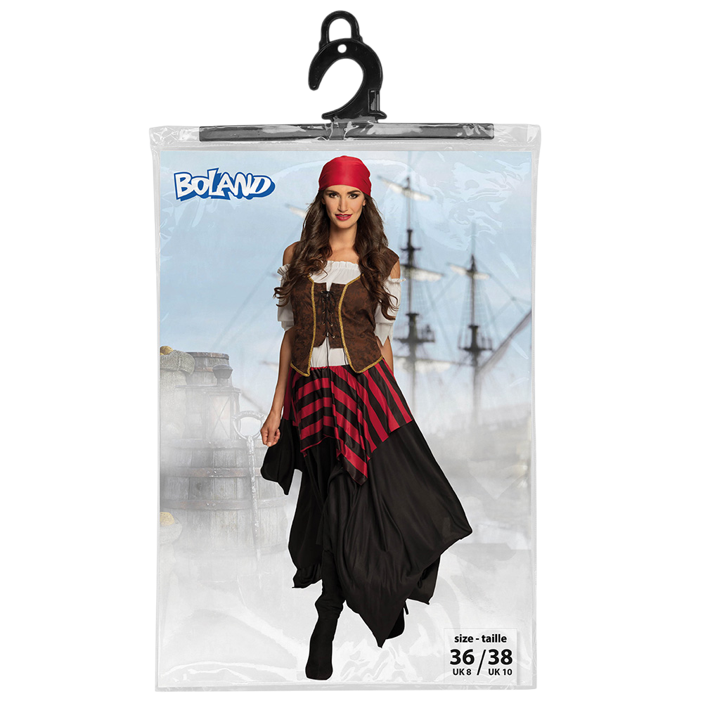 Disfraz de pirata para mujer, talla 36/38 – Halloween