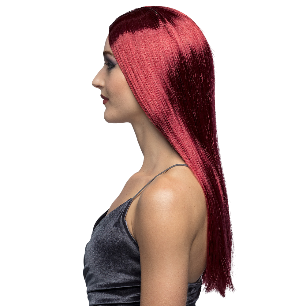 Peluca de bruja color caoba – Disfraz de Halloween
