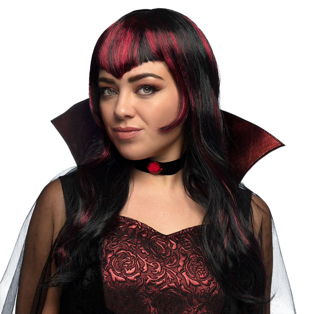 Peluca de vampiro con mechones – Disfraz de Halloween