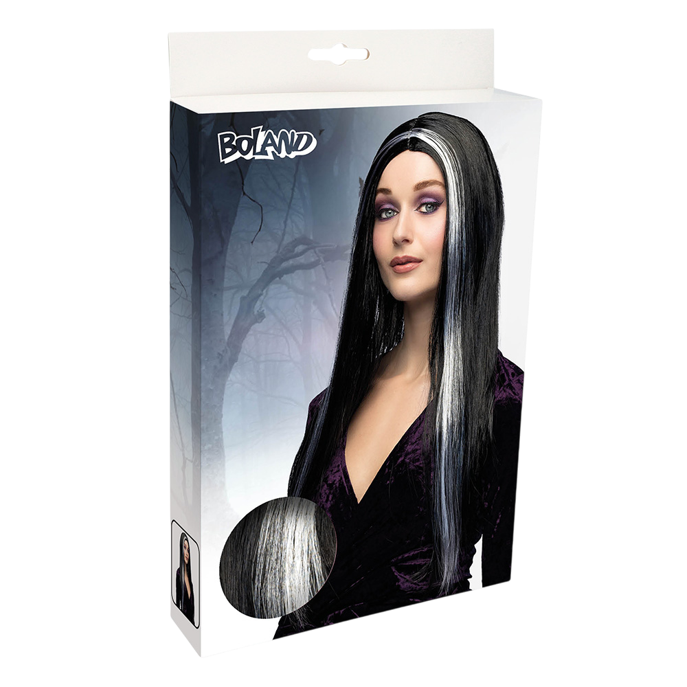 Peluca de bruja negra – Disfraz de Halloween