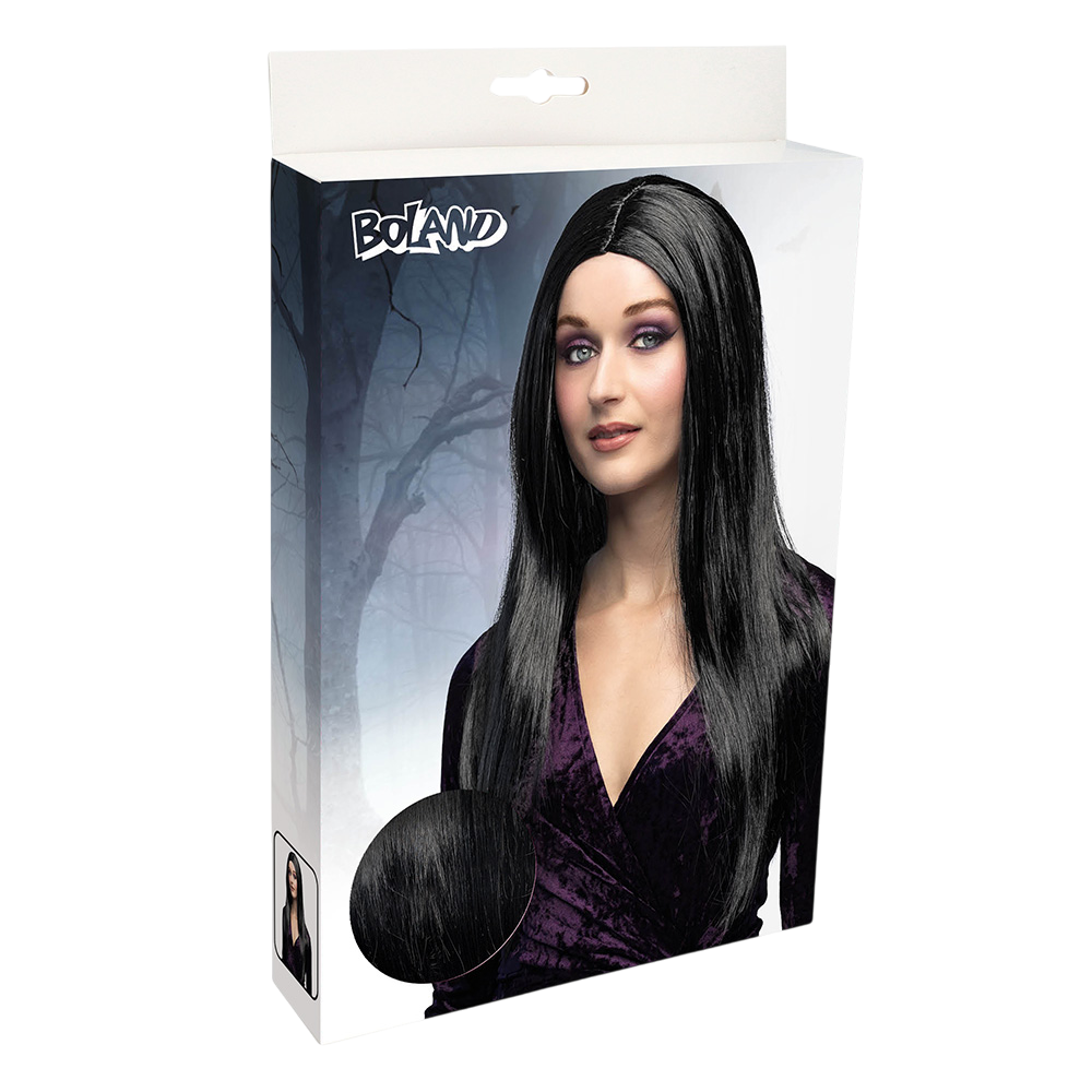 Peluca de bruja negra – Disfraz de Halloween