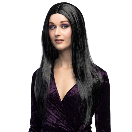 Peluca de bruja negra – Disfraz de Halloween