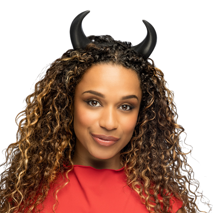 Diadema con cuernos de diablo negros – Accesorio de Halloween