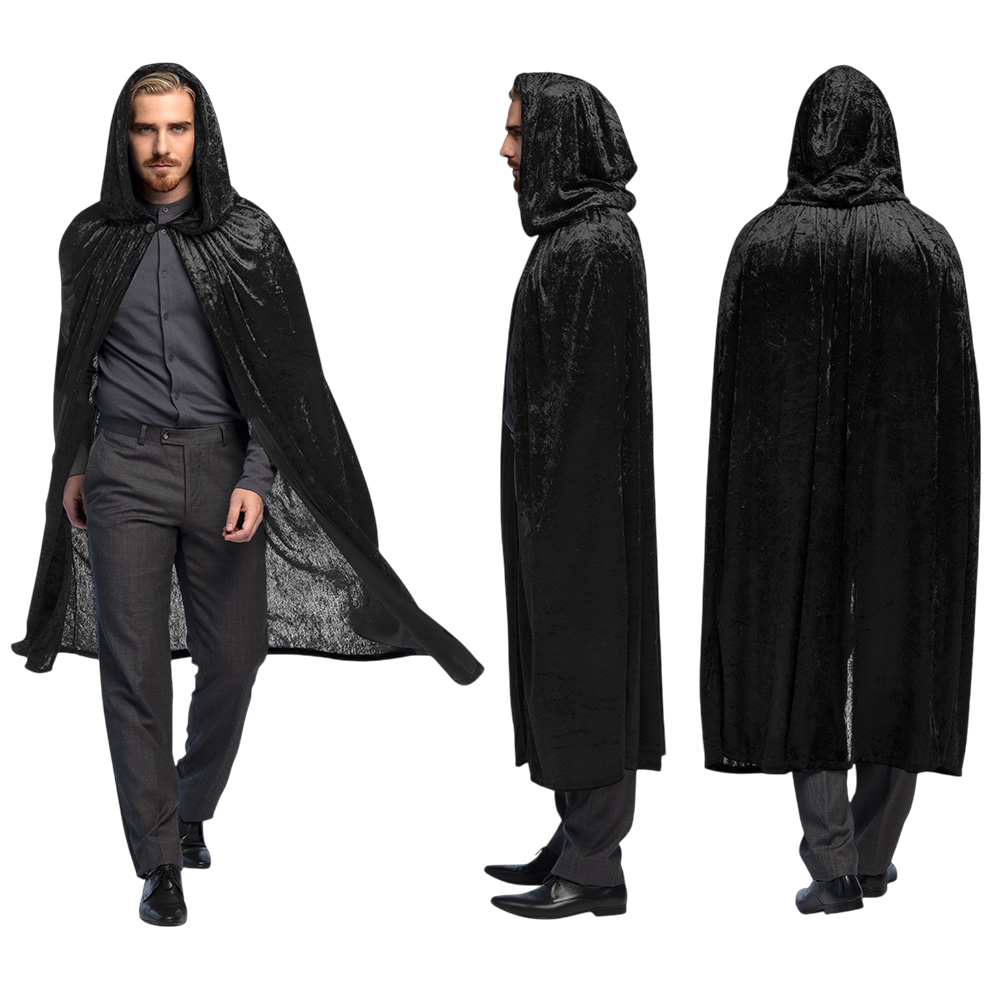 Capa negra de 170 cm – Disfraz de Halloween